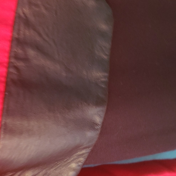 VINTAGE 90s Cynthia Howie colorblock Red and Black knee length dress sz 8 - Picture 4 of 10